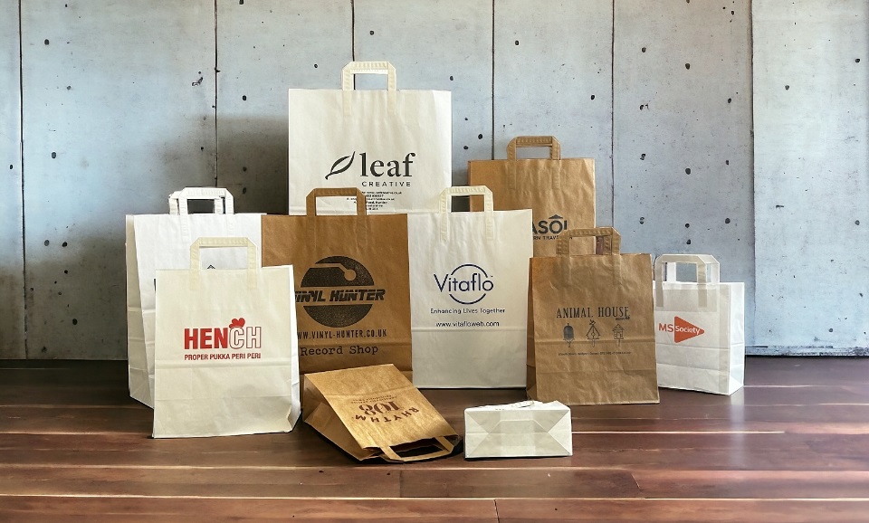 Flat Handle Paper Bags