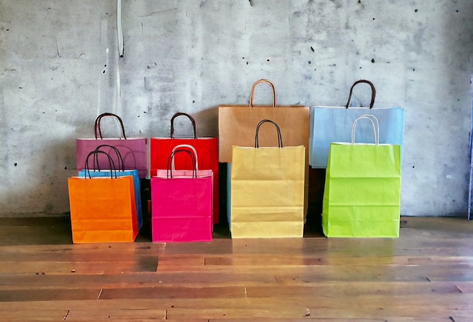 Pastel Colour Twisted Handle Plain Bags