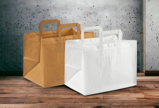 Large Gusset Internal Flat Handle Paper Bag